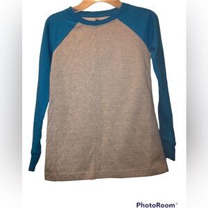 Open Trails Revolution Size S (5/6) Boys Long Sleeve Gray Blue T-Shirt NWT